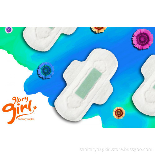 Unscented sanitary napkin with negative ion chip